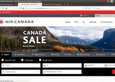 Air Canada Website